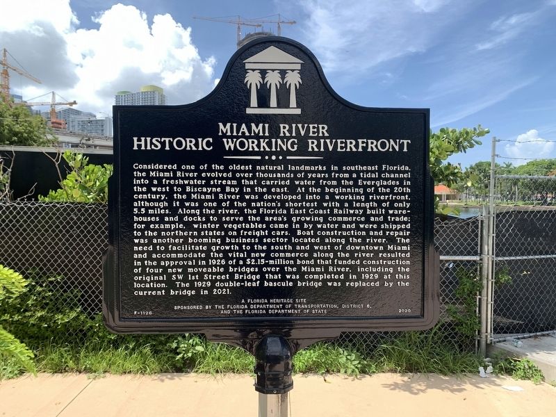 Miami River Historic Working Riverfront Marker image. Click for full size.