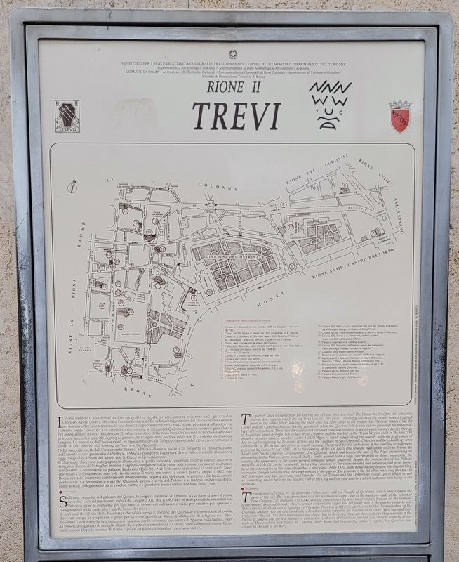 Rione II Trevi / District II Trevi Marker image. Click for full size.