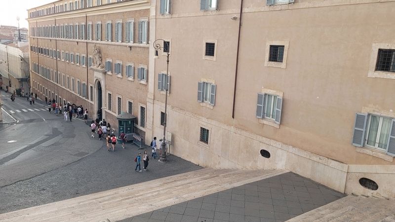 The view of the District II Trevi Marker from the hill near the main entrance to the palace. Click for full size. The view of the District II Trevi Marker from the hill near the main entrance to the palace image. Click for full size.