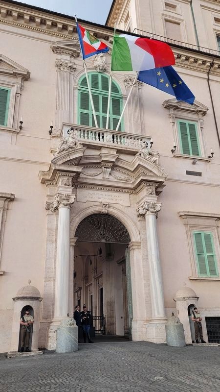 The main entrance to the Quirinal Palace. Click for full size. The main entrance to the Quirinal Palace image. Click for full size.