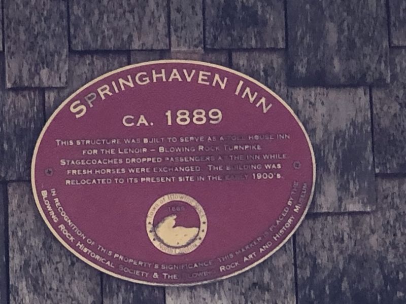 Springhaven Inn Marker image. Click for full size.