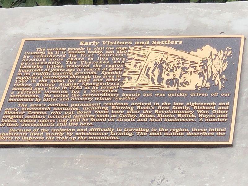 Early Visitors and Settlers Marker image. Click for full size.
