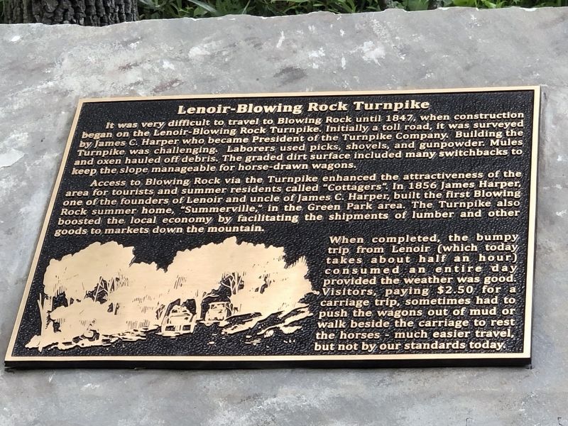 Lenoir-Blowing Rock Turnpike Marker image. Click for full size.