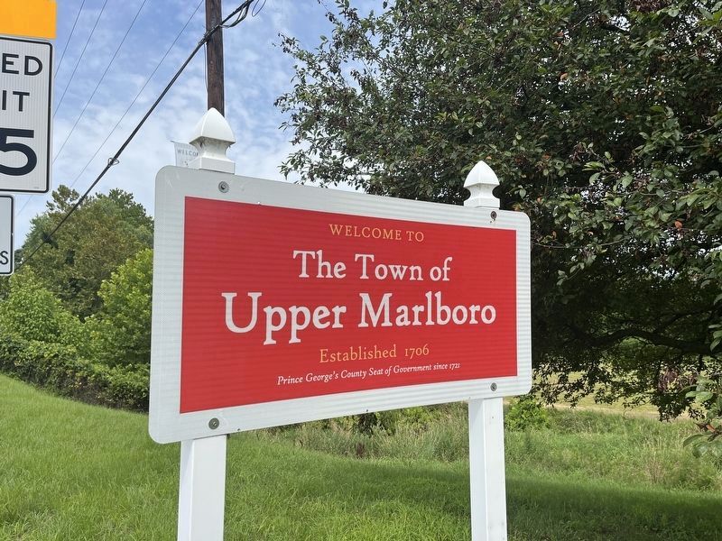 Welcome To The Town of Upper Marlboro Marker image. Click for full size.
