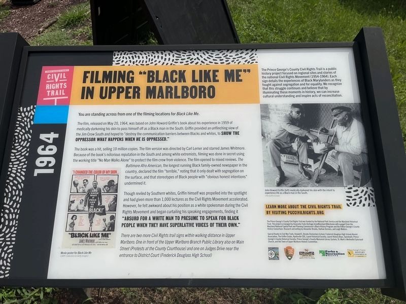Filming "Black Like Me" in Upper Marlboro Marker image. Click for full size.