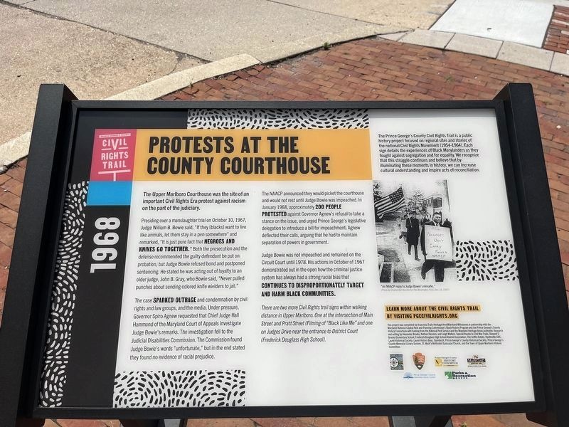 Protests at the County Courthouse Marker. Click for full size. Protests at the County Courthouse Marker image. Click for full size.
