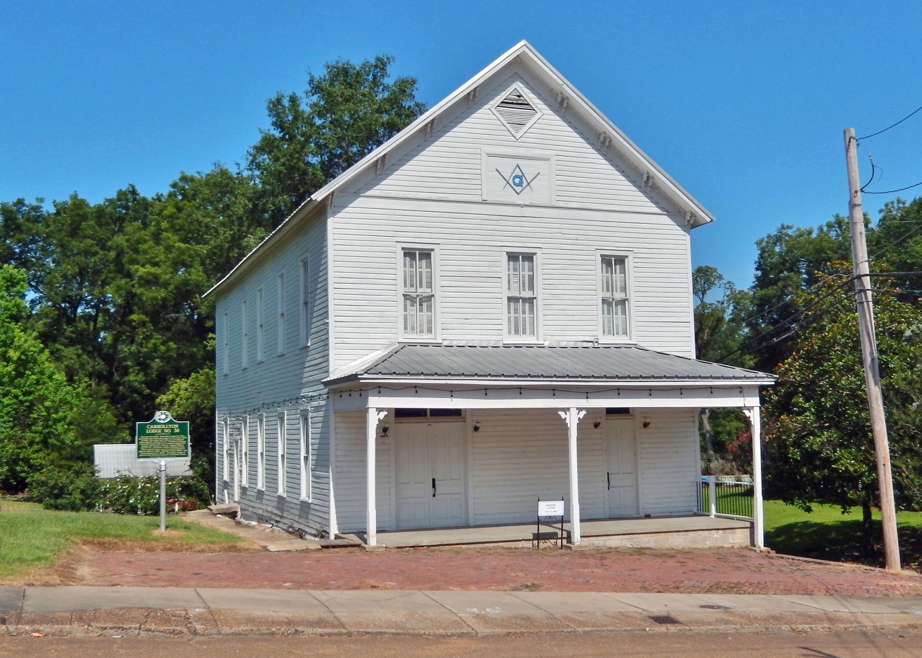 Carrollton Lodge No. 36 (<i>east/front elevation</i>) image. Click for full size.