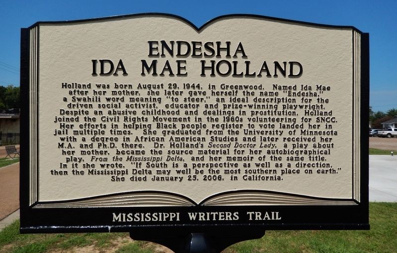 Endesha Ida Mae Holland Marker image. Click for full size.