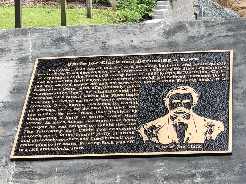 Uncle Joe Clark and Becoming a Town Marker image. Click for full size.