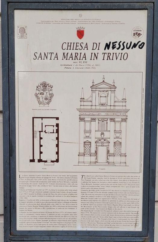 Chiesa di Santa Maria in Trivio / Church of Santa Maria in Trivio Marker image. Click for full size.