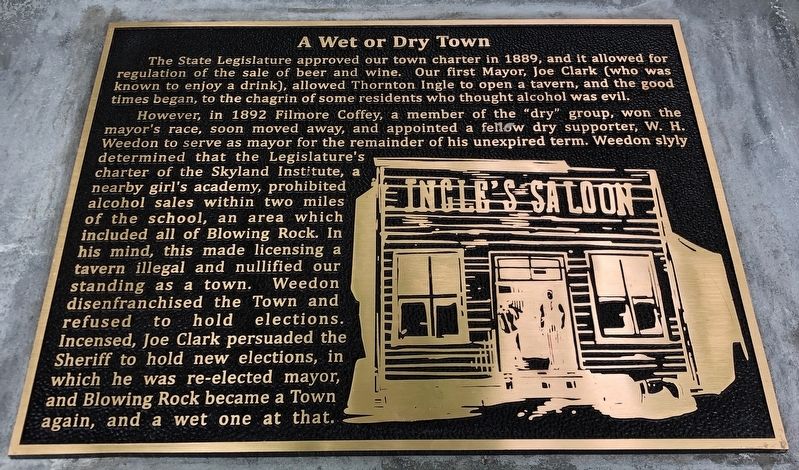A Wet or Dry Town Marker image. Click for full size.