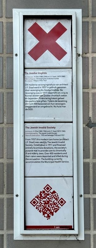 De Joodse Invalide / The Jewish Invalid Society Marker. Click for full size. De Joodse Invalide / The Jewish Invalid Society Marker image. Click for full size.