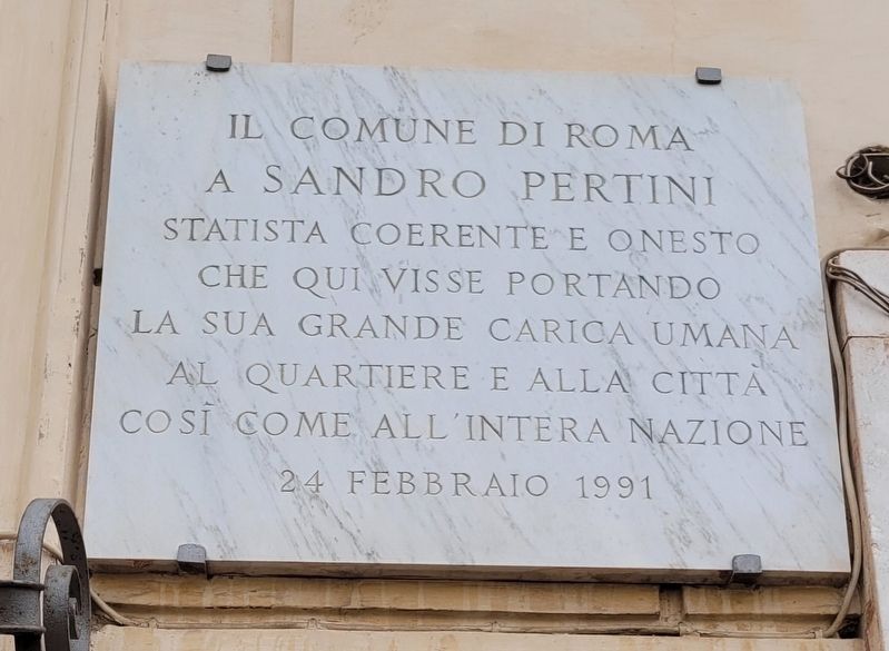 Sandro Pertini Marker image. Click for full size.