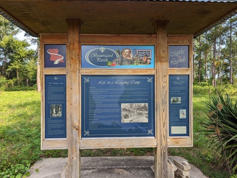 Life in a Logging Camp Marker image. Click for full size.