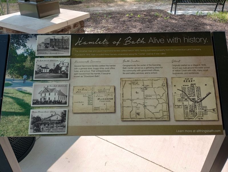 Hamlets of Bath Alive with history Marker. Click for full size. Hamlets of Bath Alive with history Marker image. Click for full size.
