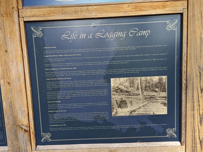 Life in a Logging Camp Marker image. Click for full size.