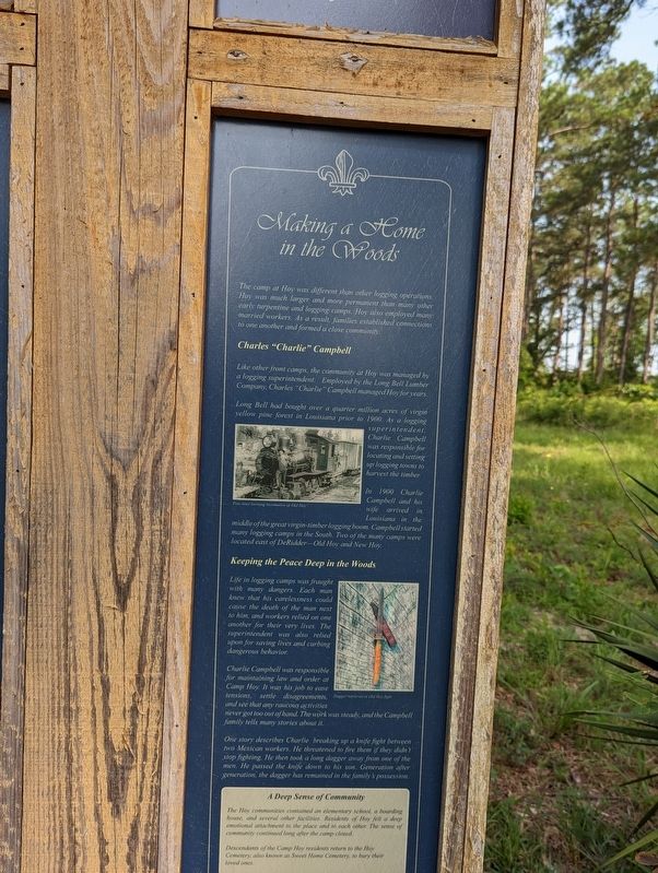 Life in a Logging Camp Marker image. Click for full size.
