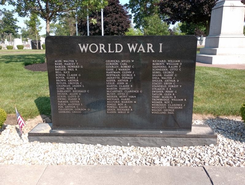 Hancock County World War I Memorial Marker image. Click for full size.