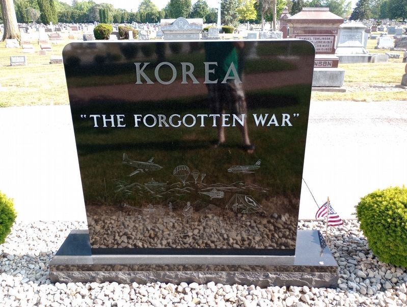 Hancock County Korea Memorial Marker, Side Two image. Click for full size.