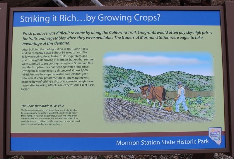 Striking it Rich�by Growing Crops? Marker image. Click for full size.