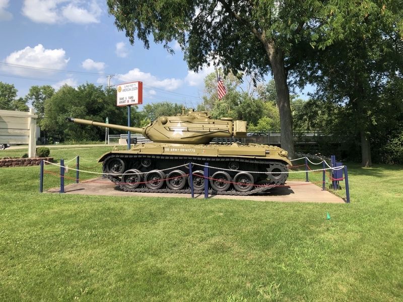 Tank in front of American Legion Post 771 image. Click for full size.