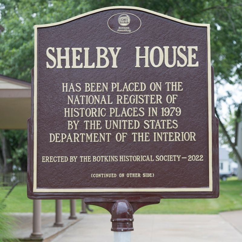 Shelby House Marker, Side One. Click for full size. Shelby House Marker, Side One image. Click for full size.