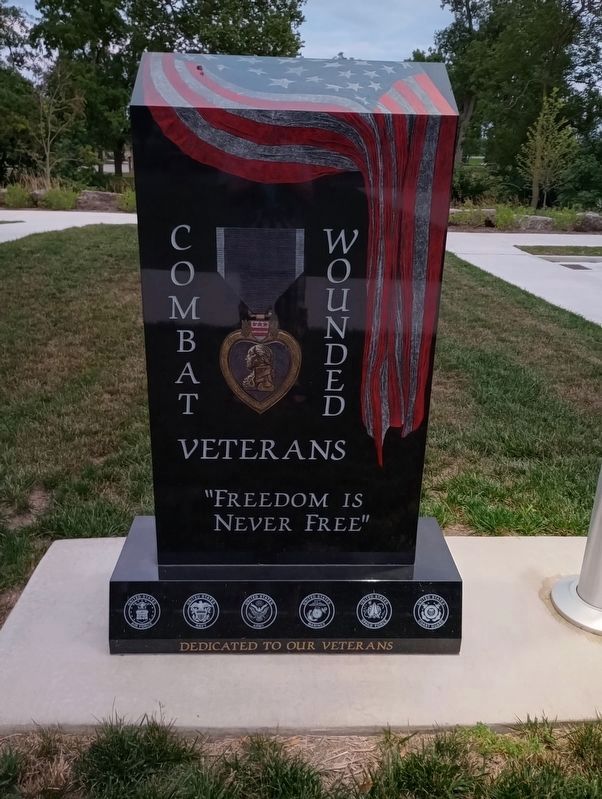 Combat Wounded Veterans Marker, Side One image. Click for full size.