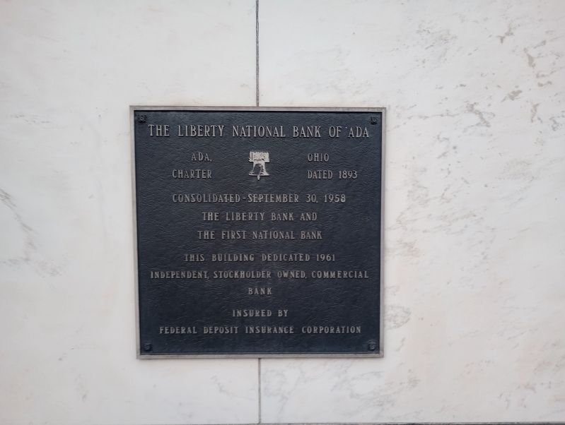 The Liberty National Bank Of Ada Marker image. Click for full size.