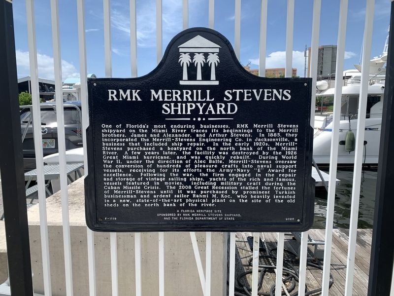 RMK Merrill Stevens Shipyard Marker image. Click for full size.
