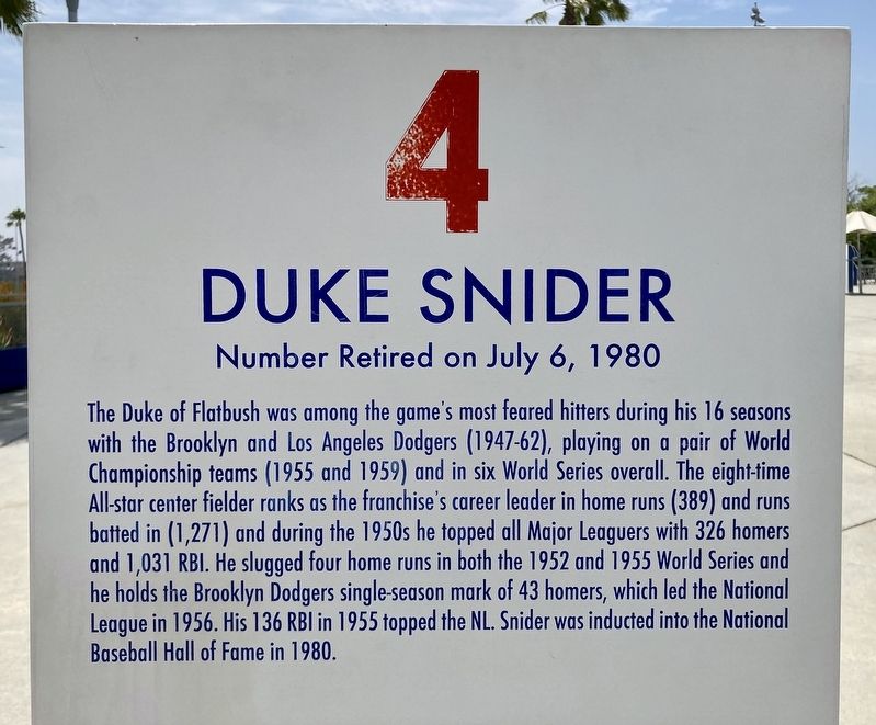Duke Snider Marker image. Click for full size.