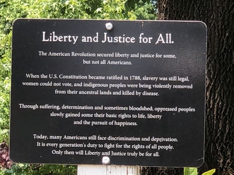Liberty and Justice for All Marker image. Click for full size.
