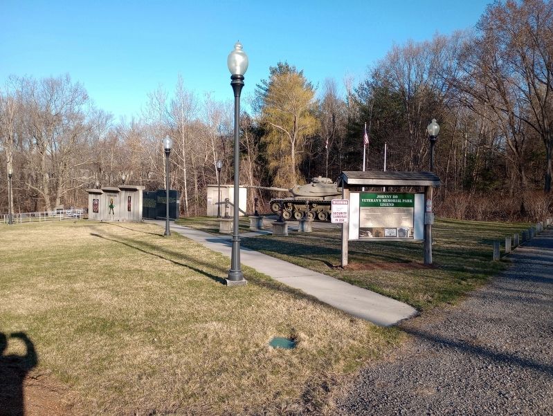 Johnny Ro Veteran's Memorial Park Legend Marker image. Click for full size.