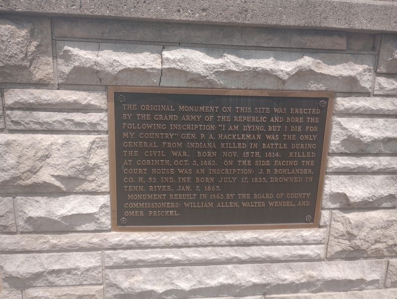 Franklin County Veterans Memorial Marker, Side One. Click for full size. Franklin County Veterans Memorial Marker, Side One image. Click for full size.
