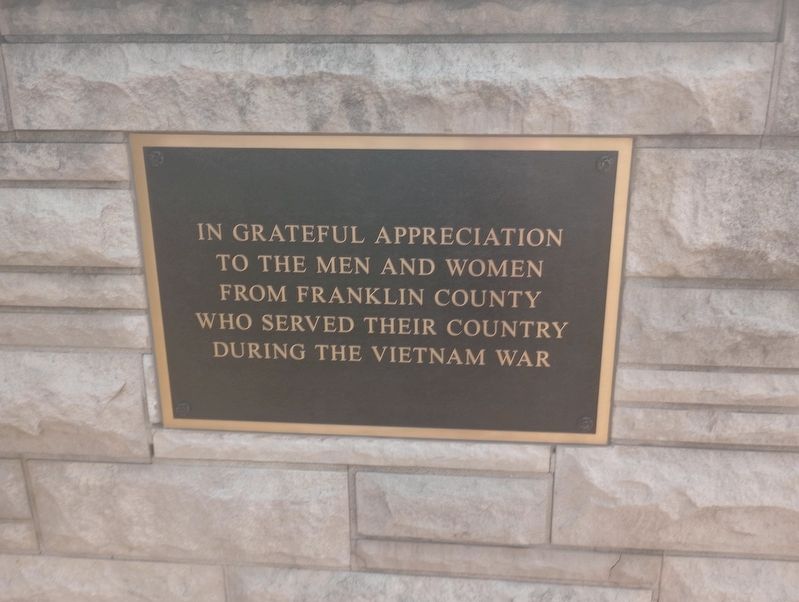 Franklin County Veterans Memorial Marker, Side Two image. Click for full size.