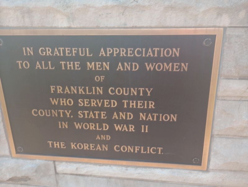 Franklin County Veterans Memorial image. Click for full size.