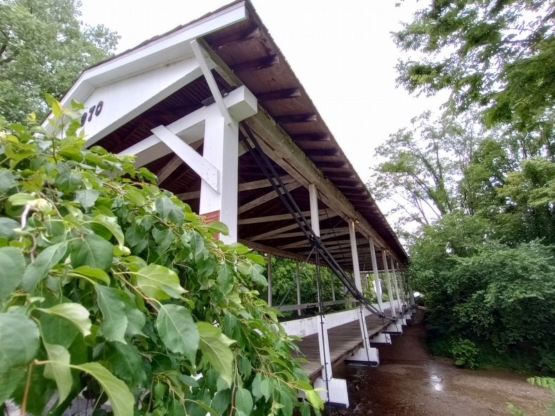 Germantown's Famous Covered Bridge Marker. Click for full size. Germantown's Famous Covered Bridge Marker image. Click for full size.
