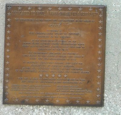 Dedicated to You, A Free Citizen in a Free Land Marker image. Click for full size.