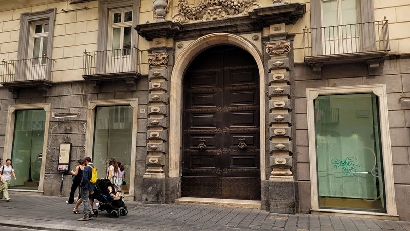 The Zevallos Stigliano Palace and Marker. Click for full size. The Zevallos Stigliano Palace and Marker image. Click for full size.
