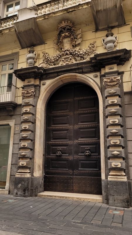 The front door to the Zevallos Stigliano Palace image. Click for full size.