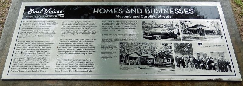 Homes and Businesses Marker. Click for full size. Homes and Businesses Marker image. Click for full size.