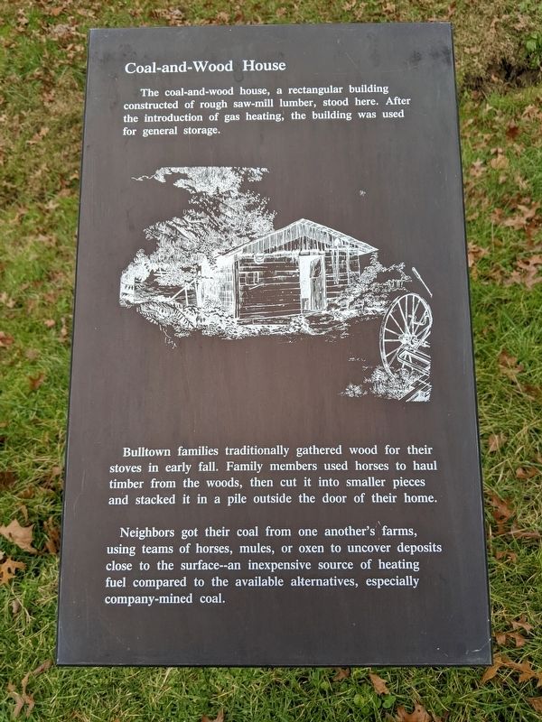 Coal-and-Wood House Marker. Click for full size. Coal-and-Wood House Marker image. Click for full size.