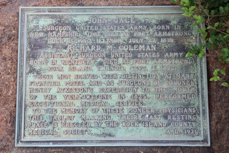 John Gale & Richard M. Coleman Marker image. Click for full size.