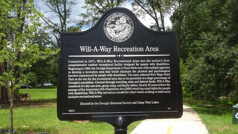 Will-A-Way Recreation Area Marker. Click for full size. Will-A-Way Recreation Area Marker image. Click for full size.
