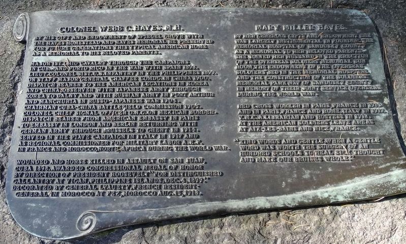 Colonel Webb C. Hayes, M.H. Marker image. Click for full size.