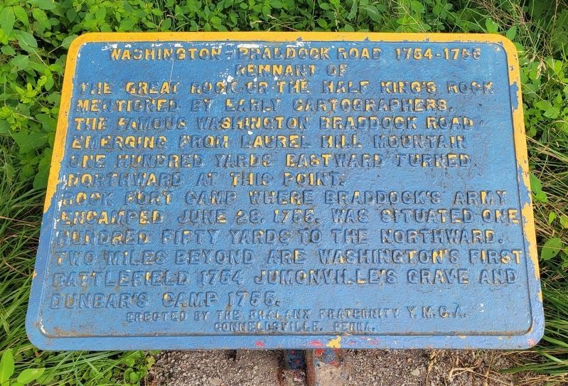 Washington–Braddock Road 1754–1756 Marker. Click for full size. Washington–Braddock Road 1754–1756 Marker image. Click for full size.