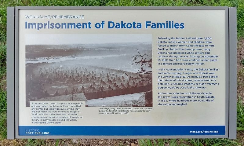Imprisonment of Dakota Families Marker image. Click for full size.