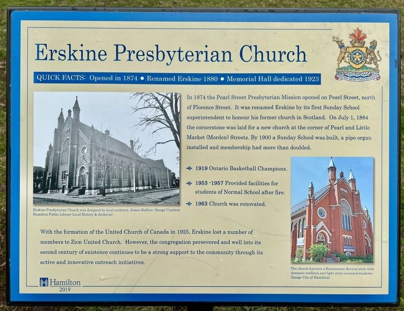 Erskine Presbyterian Church Marker image. Click for full size.