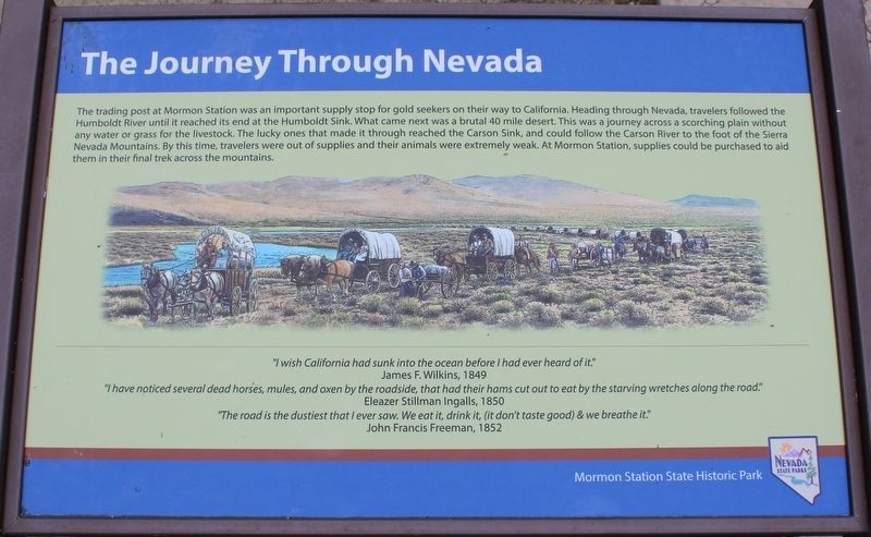The Journey Through Nevada Marker. Click for full size. The Journey Through Nevada Marker image. Click for full size.