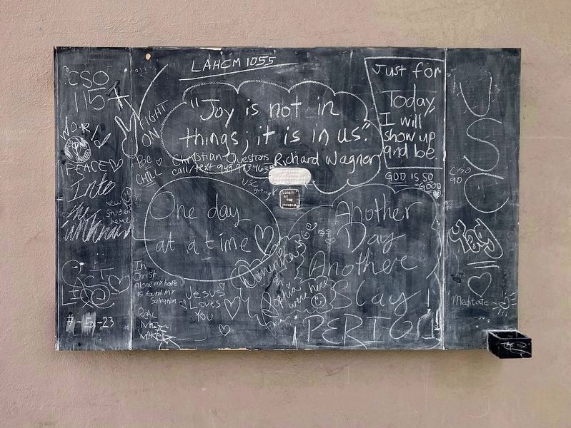 Outdoor Public Chalkboard. Click for full size. Outdoor Public Chalkboard image. Click for full size.