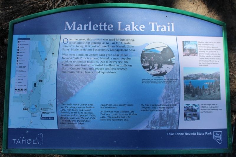 Marlette Lake Trail Marker image. Click for full size.